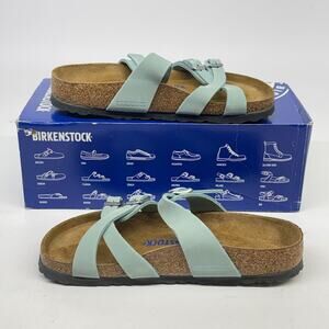 Birkenstock Franca Leather Sandals Faded Aqua Size 5 Women’s New